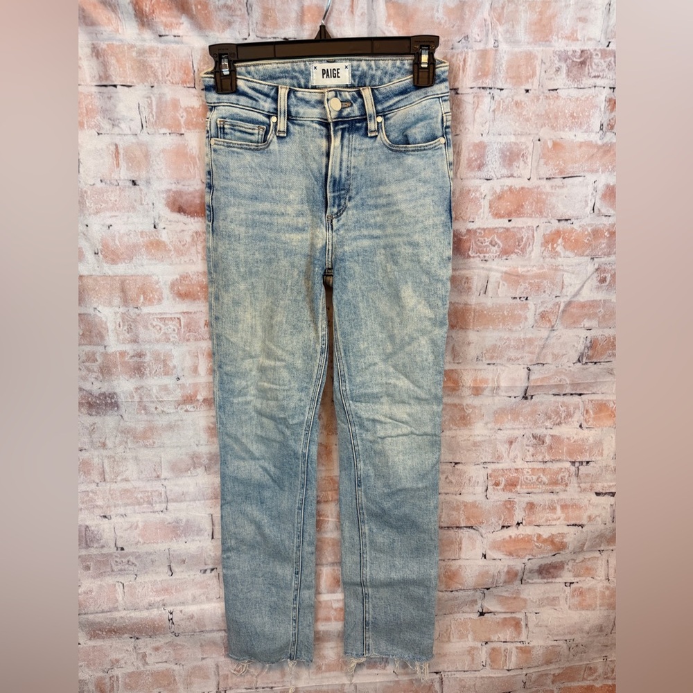 PAIGE Women's Light Blue Skinny Jeans